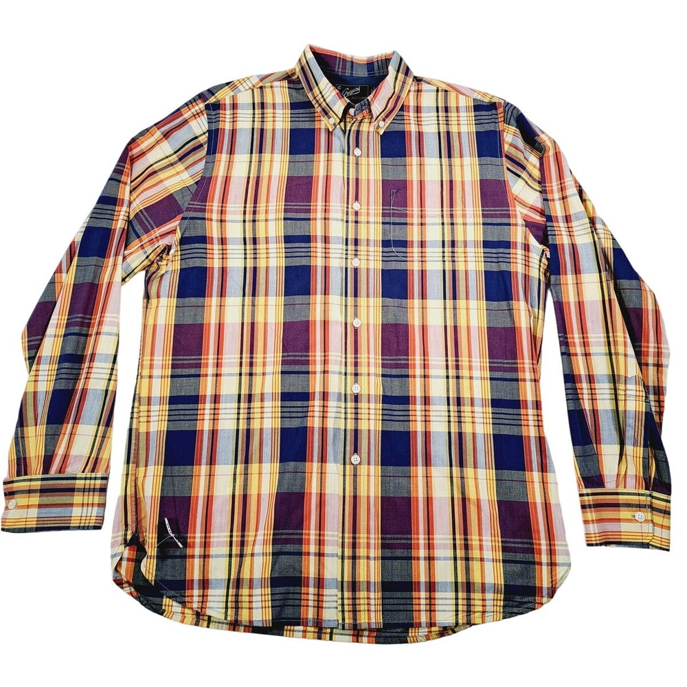 Grayers Clothiers Men's 100% Cotton Long-Sleeved Button-Up Shirt Large